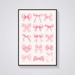 Pink Bows Coquette Poster