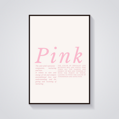Pink Color Meaning Poster