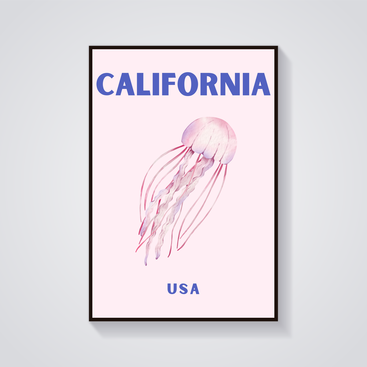 Preppy California Jellyfish Poster