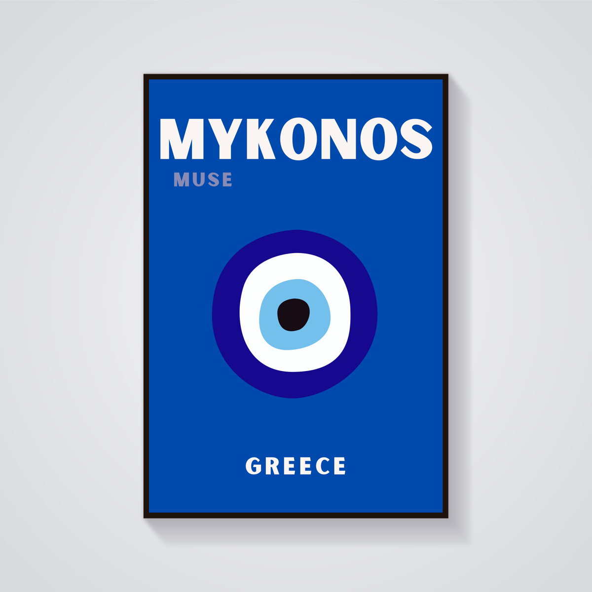 Preppy Mykonos Evil Eye Poster