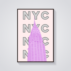 Preppy NYC Chrysler Building Poster