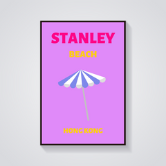 Preppy Stanley Beach Umbrella Poster