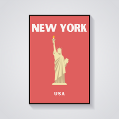 Preppy Statue of Liberty New York Poster