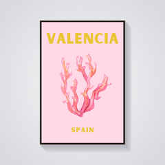 Preppy Valencia Coral Poster
