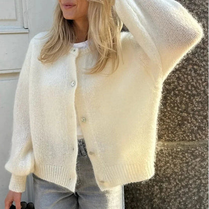 Preppy Y2K Womens Button Cardigan