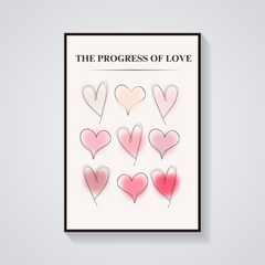 Progress of Love Hearts Poster