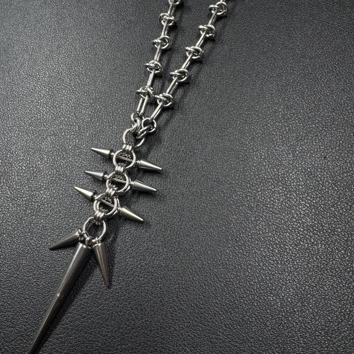 Punk Y2K Grunge Rock Spike Pendant Chain Necklace