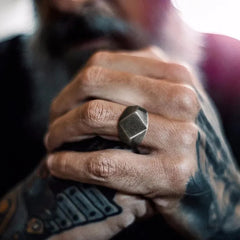 Quadrangle Flat Top Signet Ring