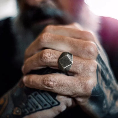 Quadrangle Flat Top Signet Ring