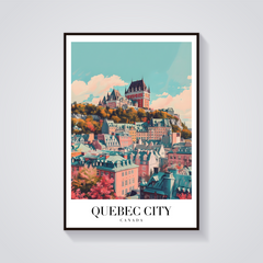 Quebec Chateau Vintage Poster