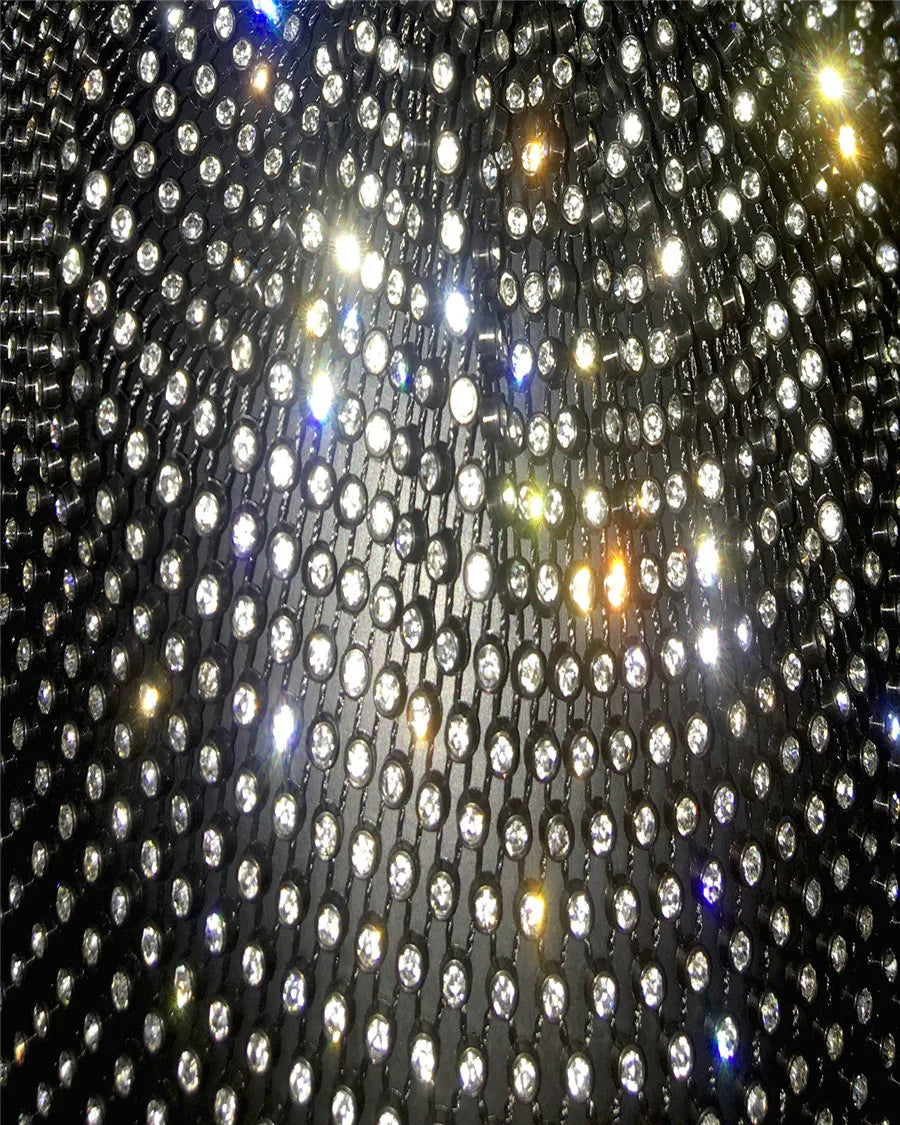 Rave Y2K Sparkly Rhinestone Diamond Balaclava Hat