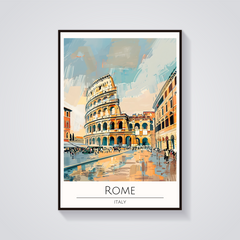 Rome Colosseum Art Deco Poster