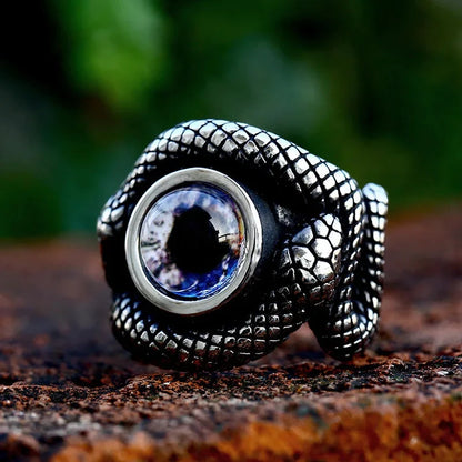Serpent Snake Gem Ring