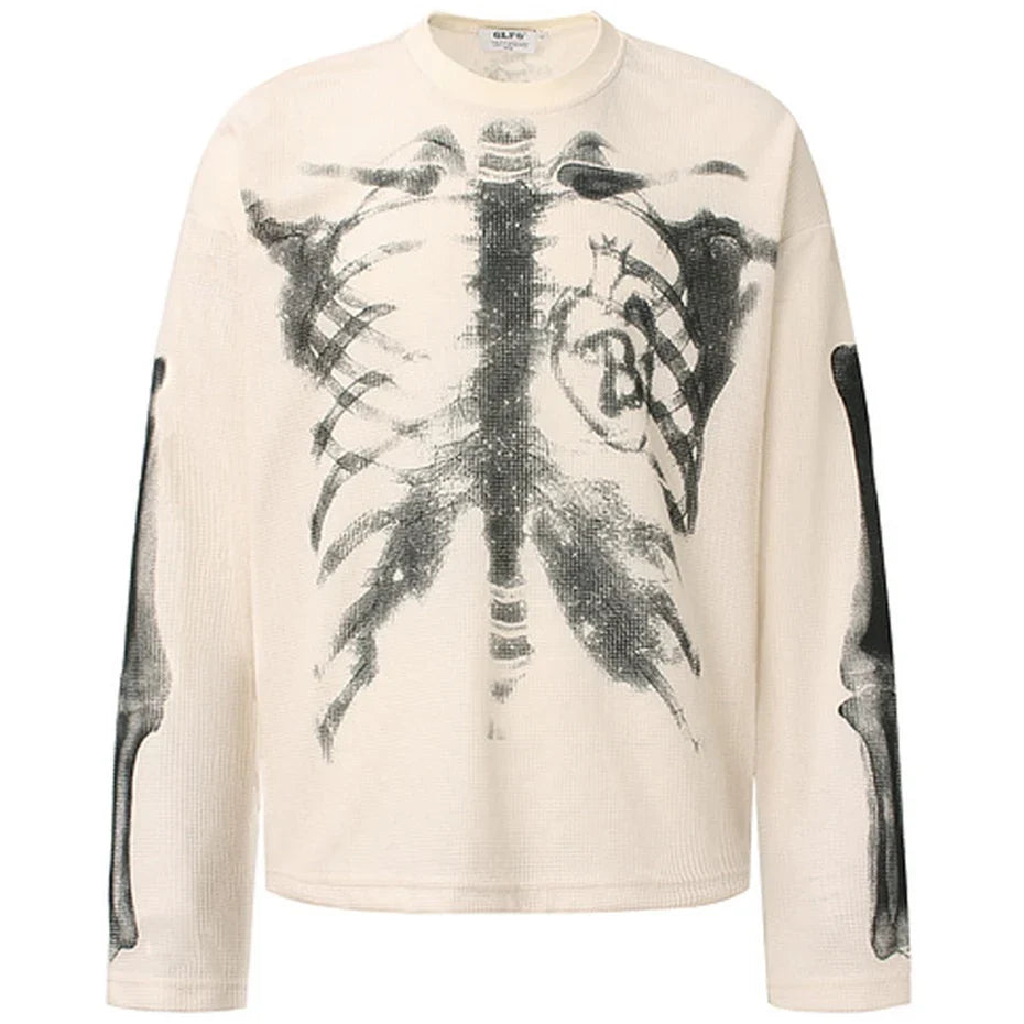 Skeleton X-Ray Graphic Long Sleeve Top