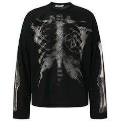 Skeleton X-Ray Graphic Long Sleeve Top