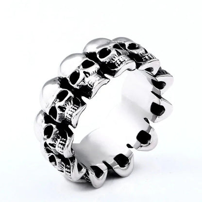 Skull Repeat Band Ring