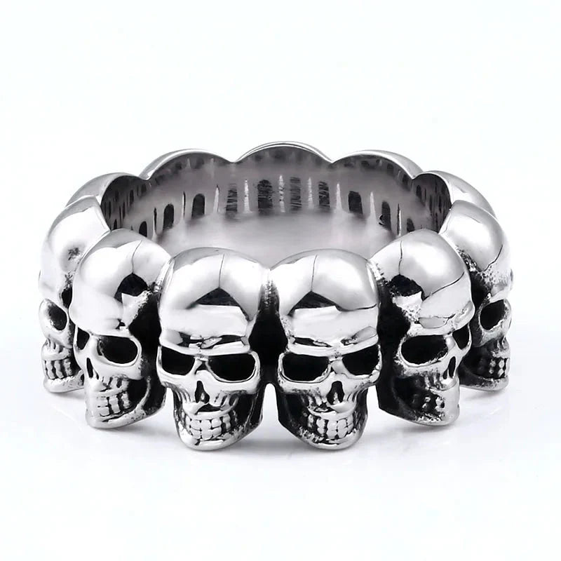 Skull Repeat Band Ring