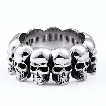 Skull Repeat Band Ring