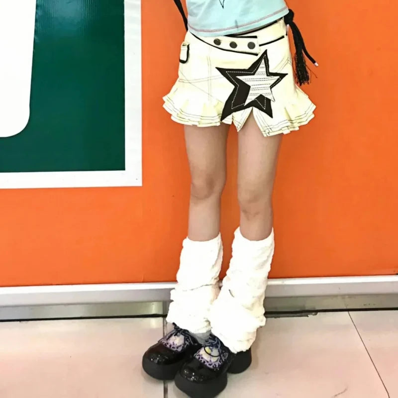 Star Aesthetic Y2K Grunge Mini Skirt