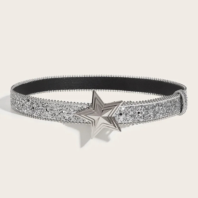Star Buckle Y2K Rhinestone Belt