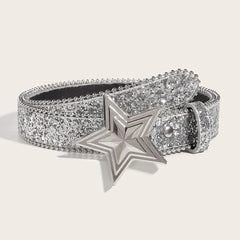 Star Buckle Y2K Rhinestone Belt