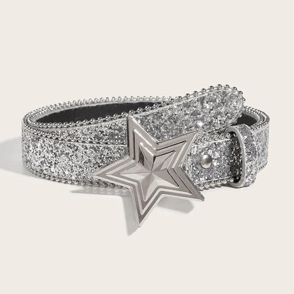 Star Buckle Y2K Rhinestone Belt