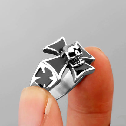 Steel Soldier Cross Ring
