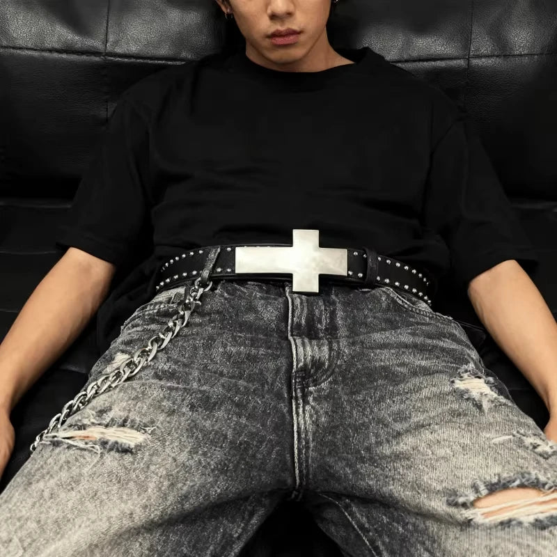 Subculture Y2K Punk Studded Cross Belt