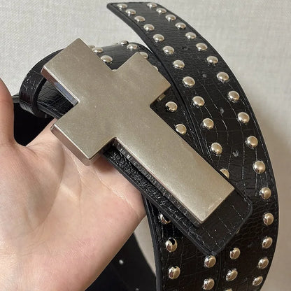 Subculture Y2K Punk Studded Cross Belt