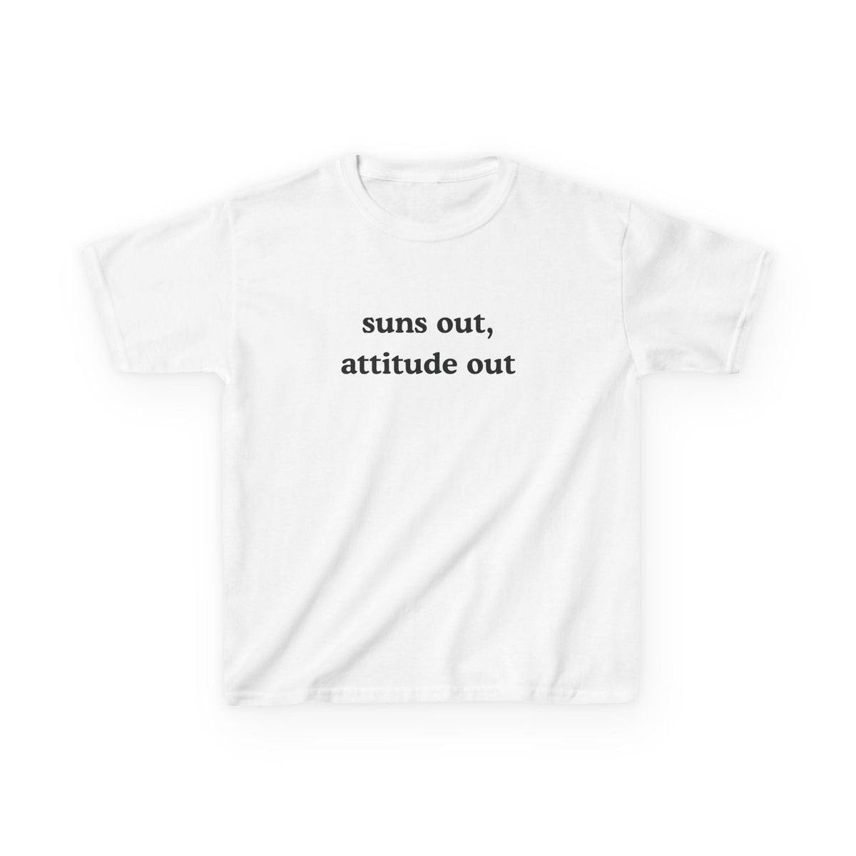 Suns Out, Attitude Out Brat Baby Tee