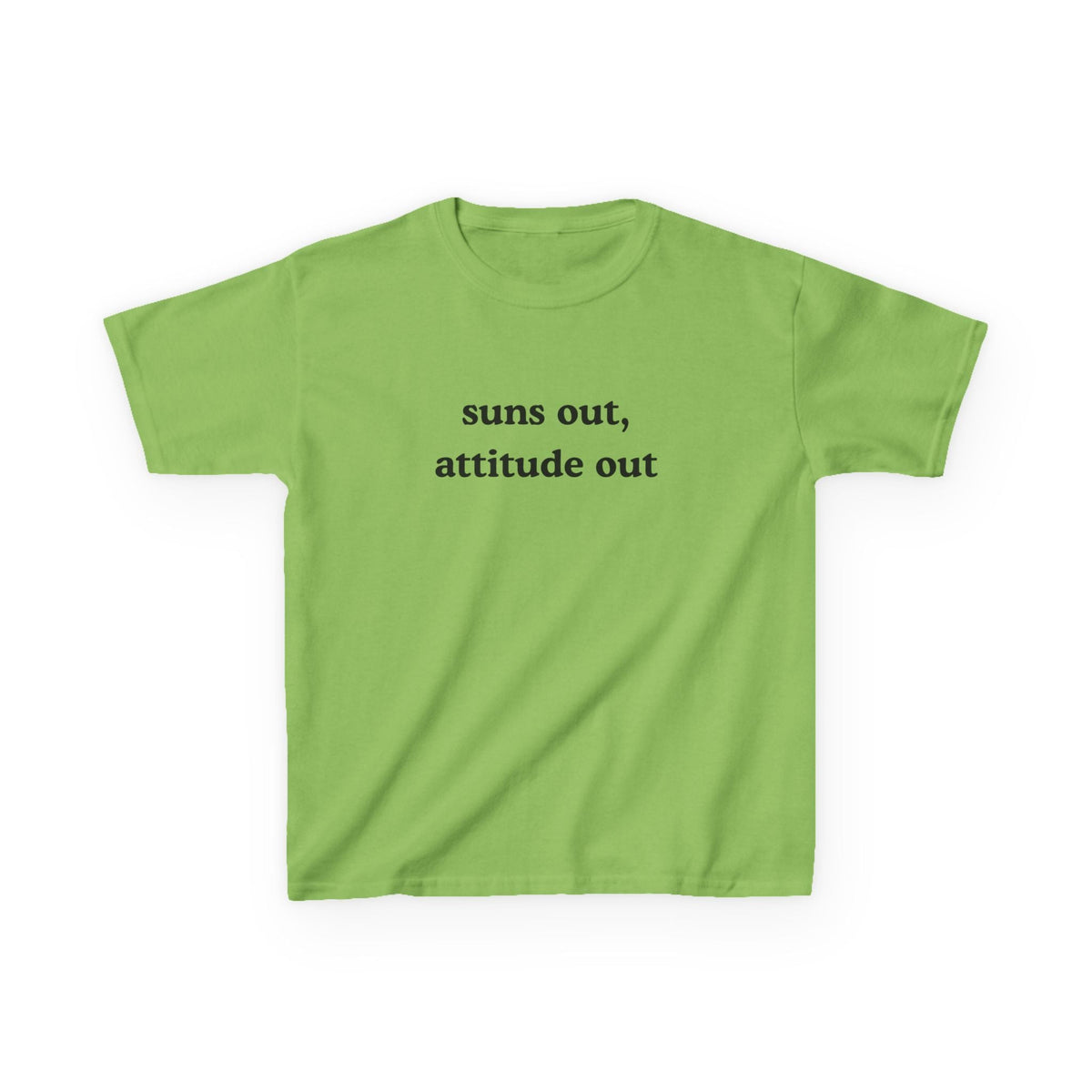 Suns Out, Attitude Out Brat Baby Tee