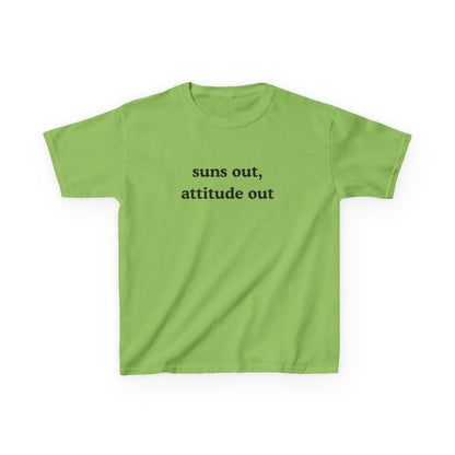 Suns Out, Attitude Out Brat Baby Tee