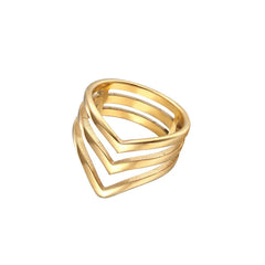 Three V Shape Ring