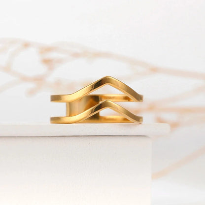 Two V Shape Ring