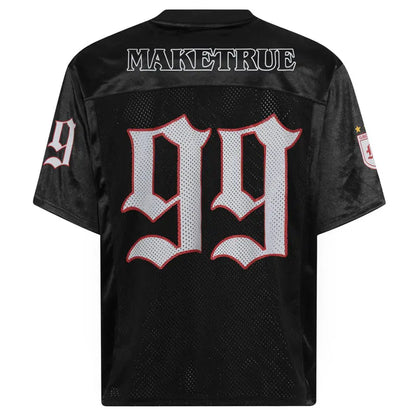 V Neck "Growing 99" Vintage Y2K Football Jersey