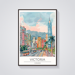 Victoria Canada Travel Poster