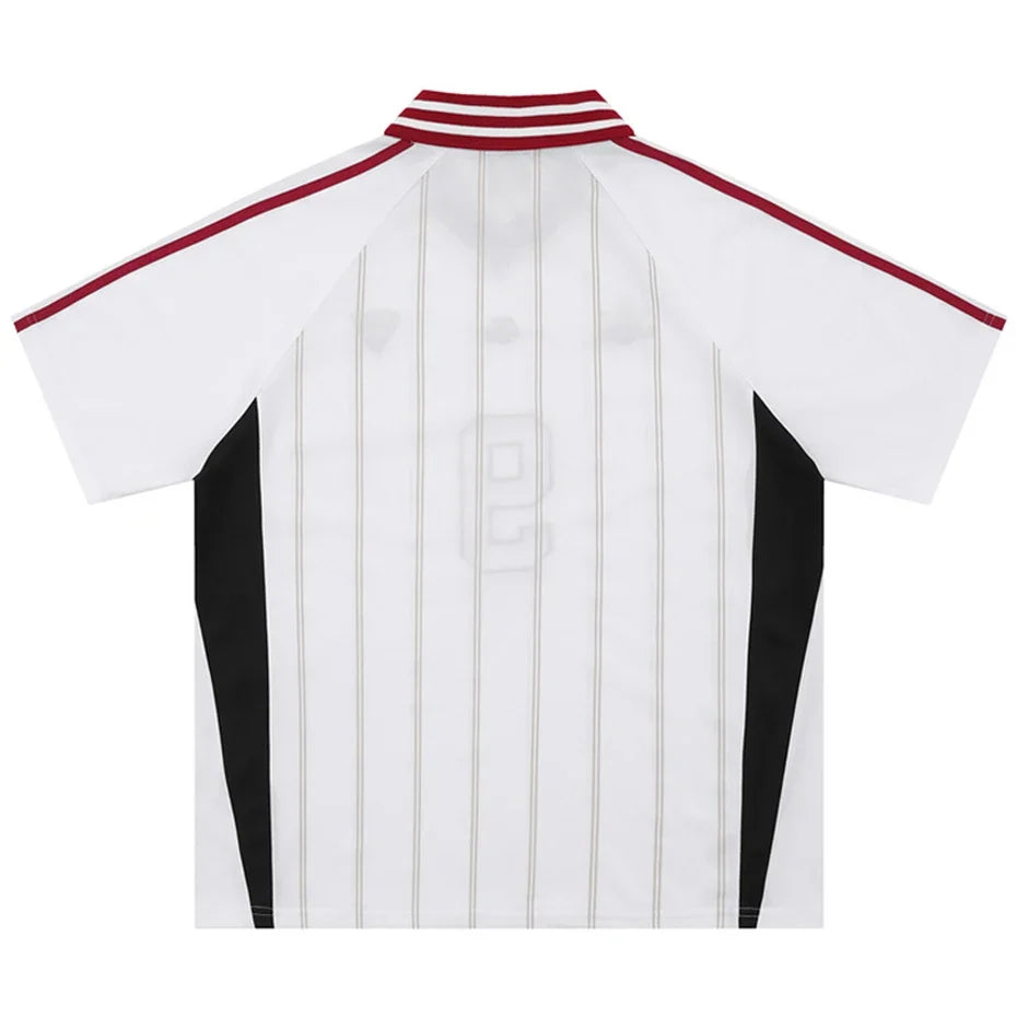 Vintage Y2K Striped Polo Soccer Jersey