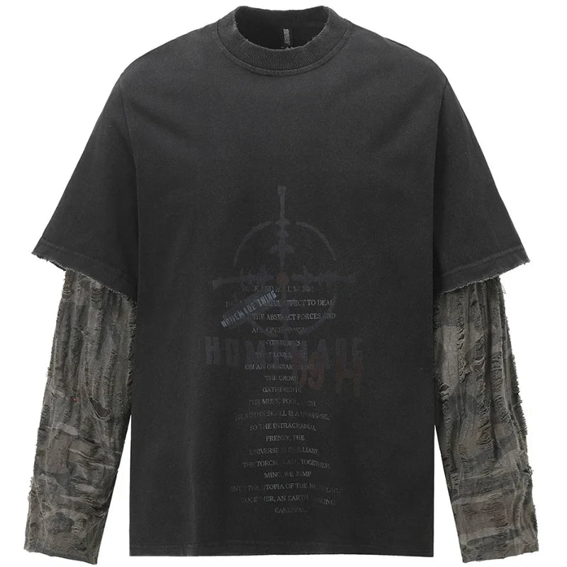 Vintage Y2K Target Graphic Long Mock Sleeve Top