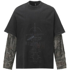 Vintage Y2K Target Graphic Long Mock Sleeve Top