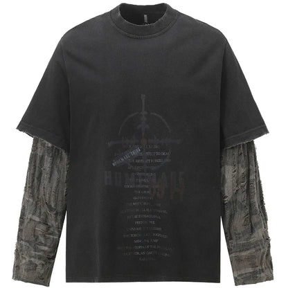 Vintage Y2K Target Graphic Long Mock Sleeve Top