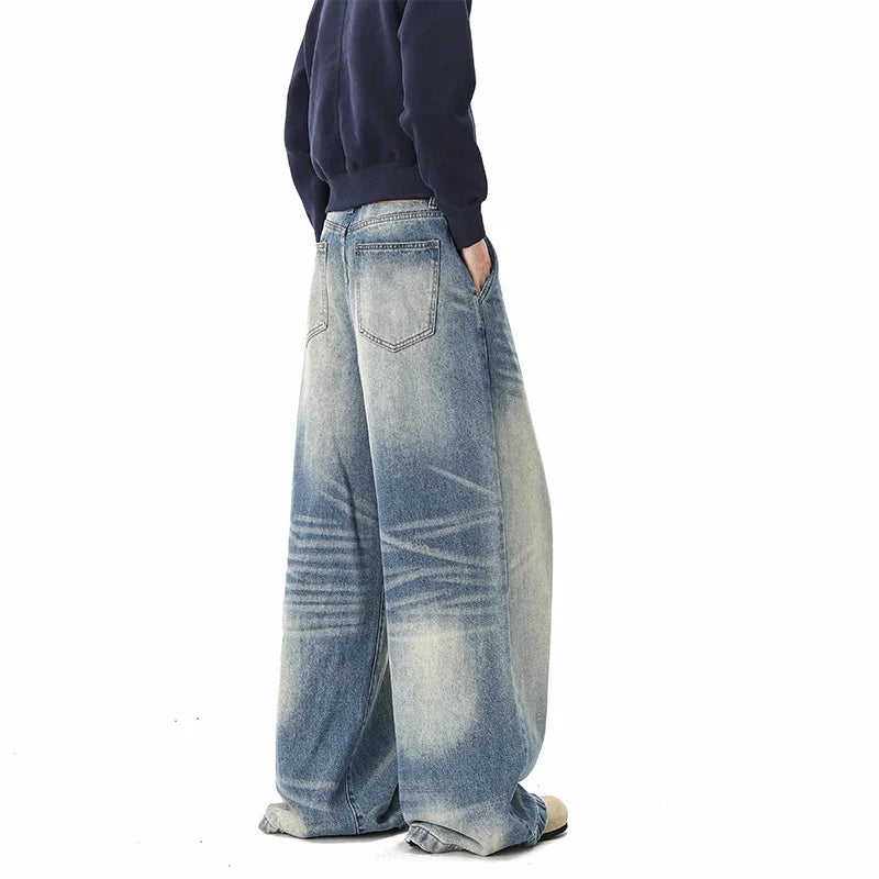 Washed Y2K Wide Leg Baggy Jeans