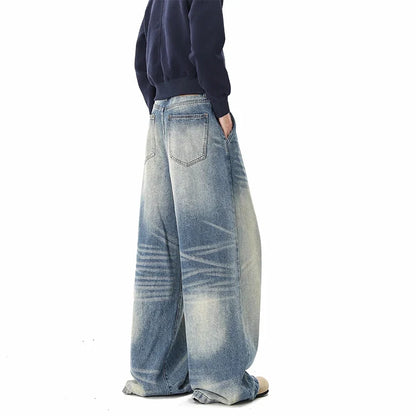 Washed Y2K Wide Leg Baggy Jeans