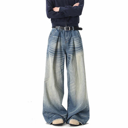 Washed Y2K Wide Leg Baggy Jeans