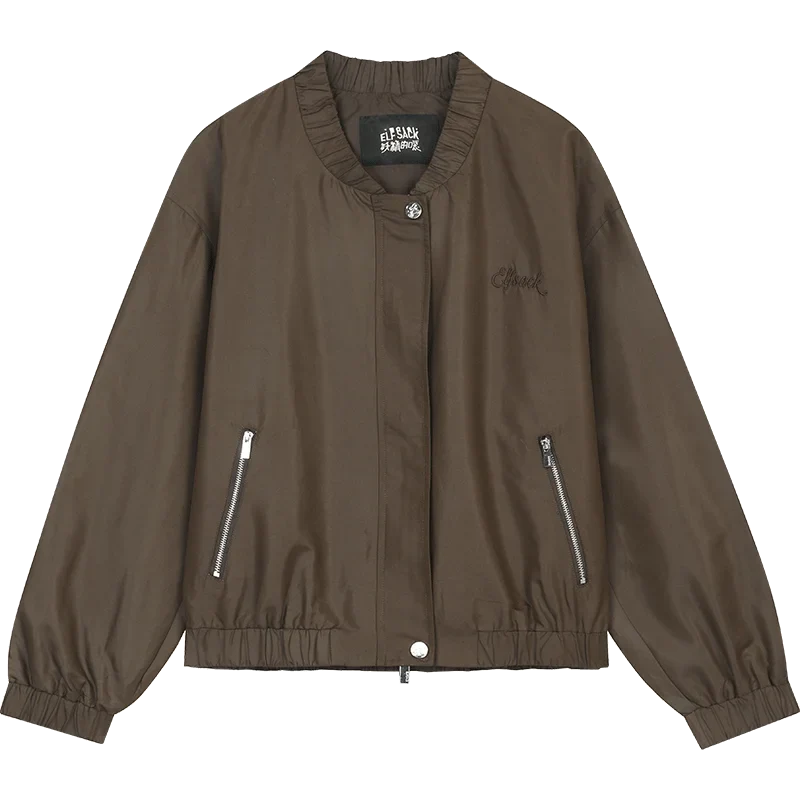 Windbreaker Y2K Minimalist Block Baseball Bomber Jacket