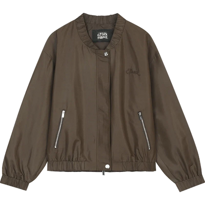 Windbreaker Y2K Minimalist Block Baseball Bomber Jacket