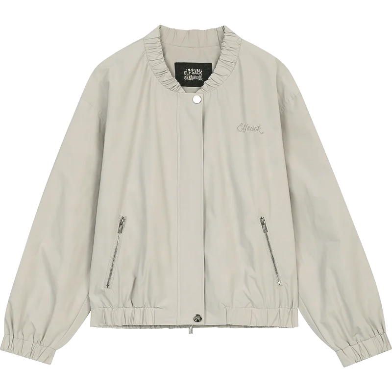 Windbreaker Y2K Minimalist Block Baseball Bomber Jacket