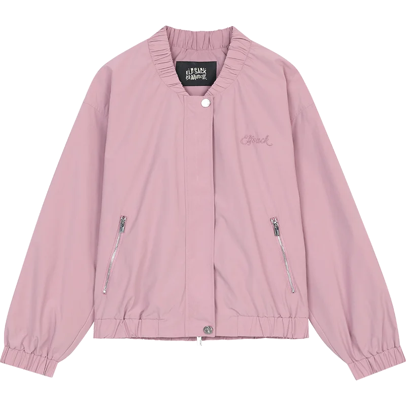 Windbreaker Y2K Minimalist Block Baseball Bomber Jacket