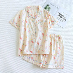 Women Y2K Cotton Pyjama Set