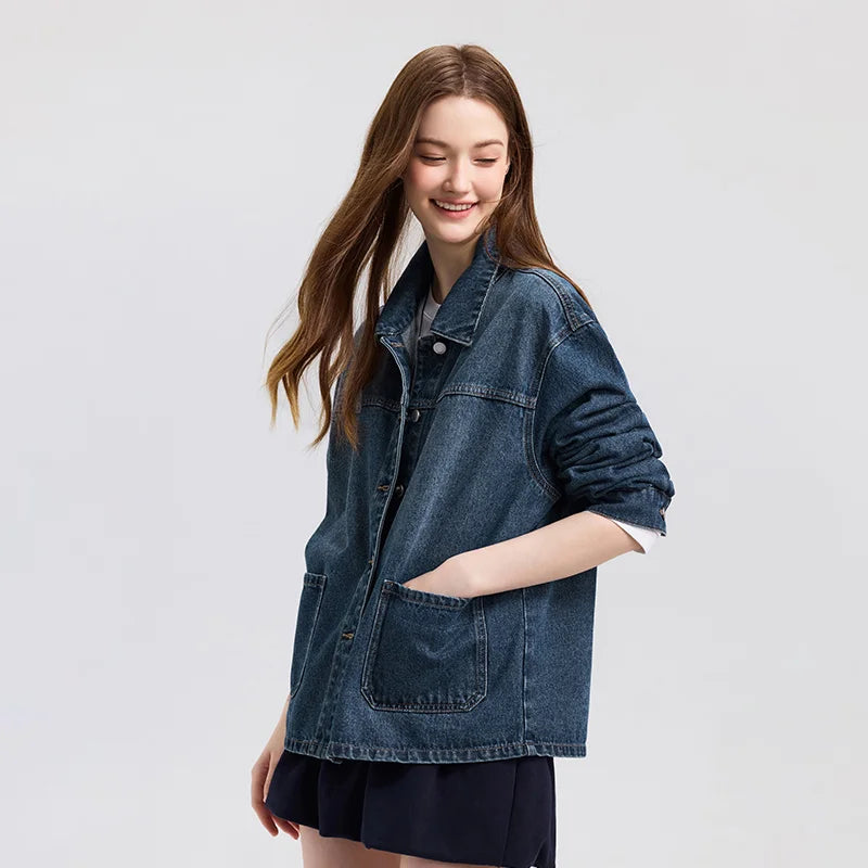Womens Y2K Elegant Spring Denim Jacket