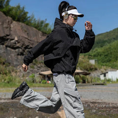 Y2K 2 in 1 Waterproof Windbreaker Jacket Coat